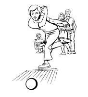 Een kleurplaat van  sport en spel